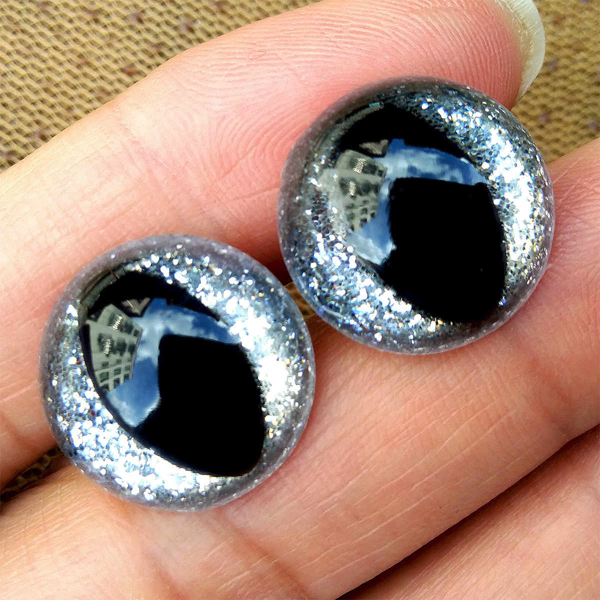 Cross-border 12-24mm de alta calidad de Cristal ojos de gato brillante brillo ojos de Cristal de peluche muñeca de juguete Accesorios