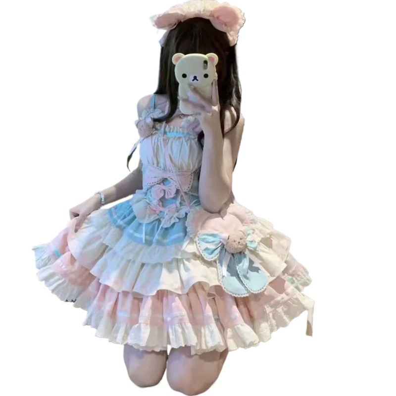 Милый тренч с бантом, кружевная куртка, платье, набор, стиль Lolita