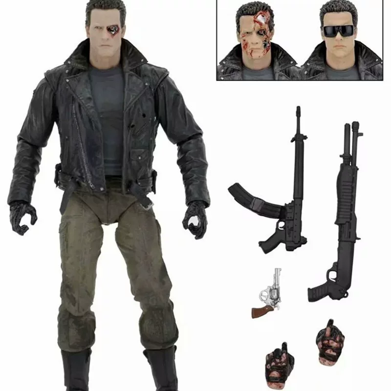 NECA Терминатор T800 Эд. Арнольд Боевая Поврежденная Робот 7-дюймовая подвижная кукла-рука model