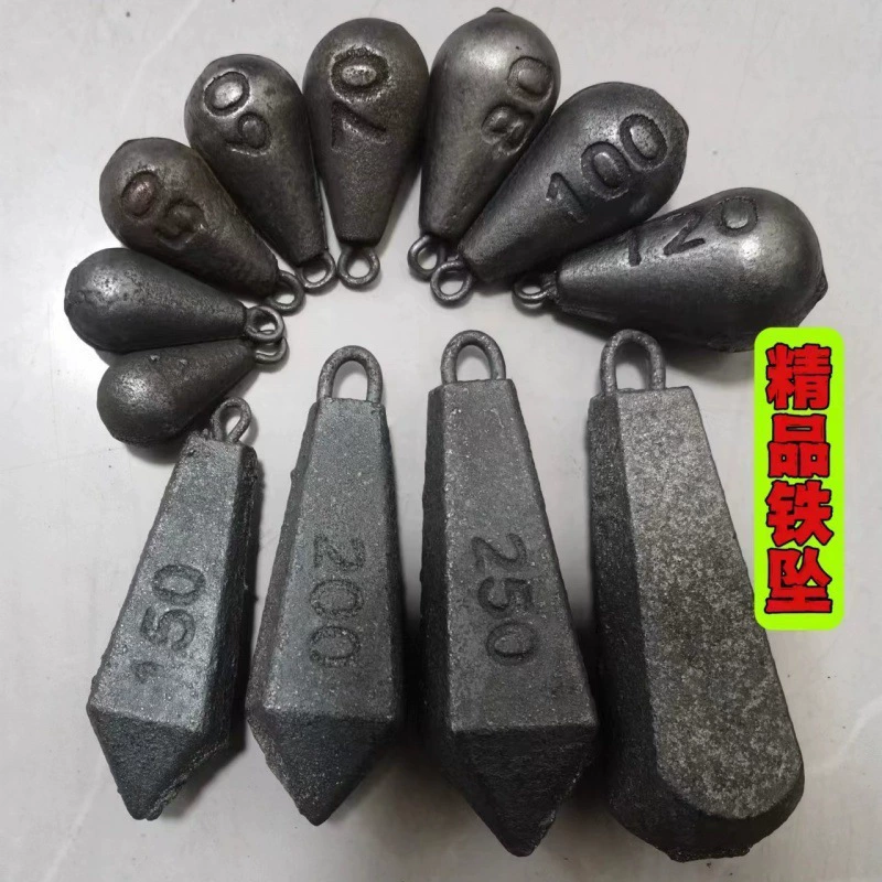 Железный грузило, противовес в форме капли воды, железное грузило, экологически чистое рыболовное легкое свинцовое грузило, морское удилище с шестью кольцами для рыбалки на дальние дистанции.