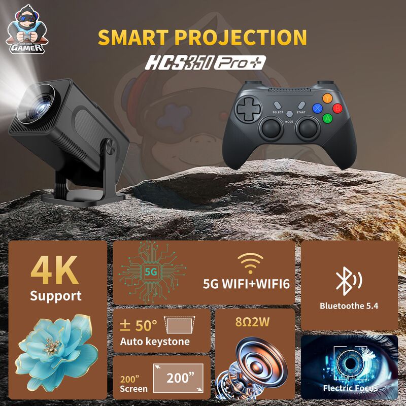 HCS350pro+游戏投影仪安卓智能无线1080P便携家用高清游戏投影机|undefined