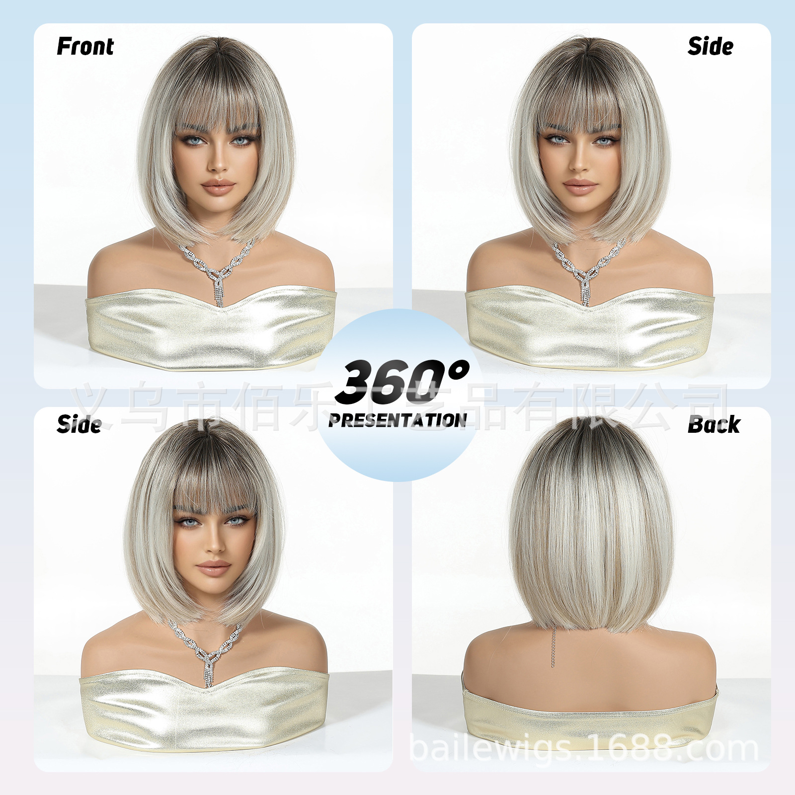 Bo Bo pelucca de cabeza de mujer cubierta de cabeza ruida Qi pingue corto Xuchang pelucca transfronteriza spot Bob Bobwigs