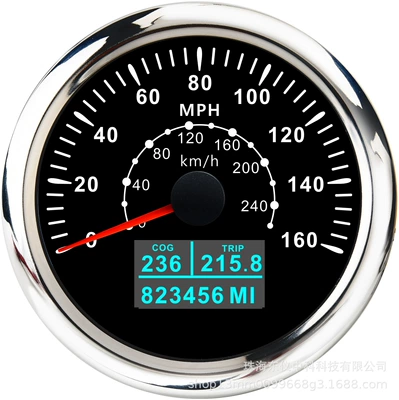 Gps Speedometer Dual – automobile instrument - 0-160mph0-240km-black-plate