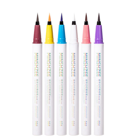 Eyeliner non-dizzy makeup waterproof long-lasting quick-drying very fine eyeliner pen natural brightening color easy to draw eyeliner
