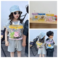 韩国ins儿童透明果冻双肩包可爱沙滩玩具男女童零食包防水小背包
