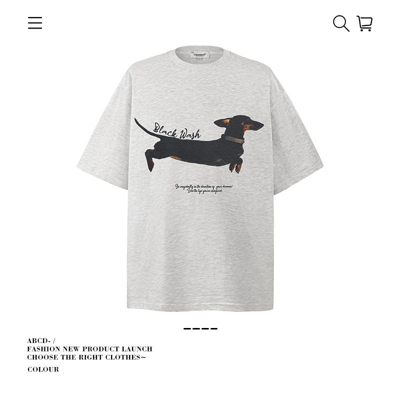 Camiseta de manga corta apilada en la calle alta de la marca de moda pesada de 250g para hombres de algodón puro con camisa de fondo suelta para hombres de verano