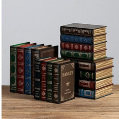 European-style creative retro simulation books, high-end display decorations, props, fake books, office store decorations storage