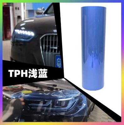 Car headlight protective film | Light Film Translucent Blackening - tph-blue-30cm-15m-carton-packaging