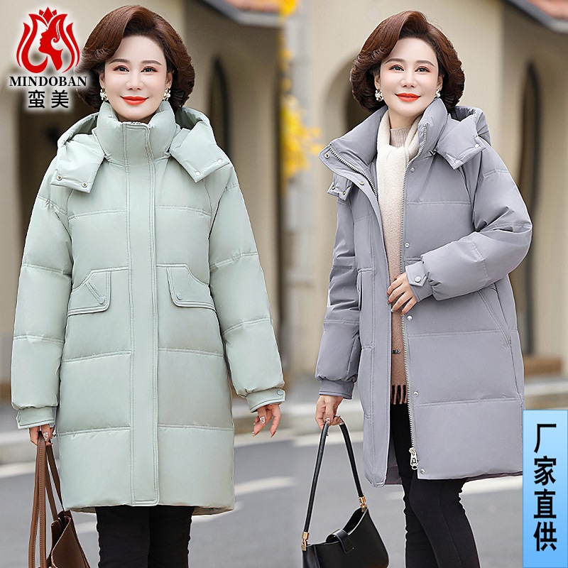 Warm velvet capacious down jacket