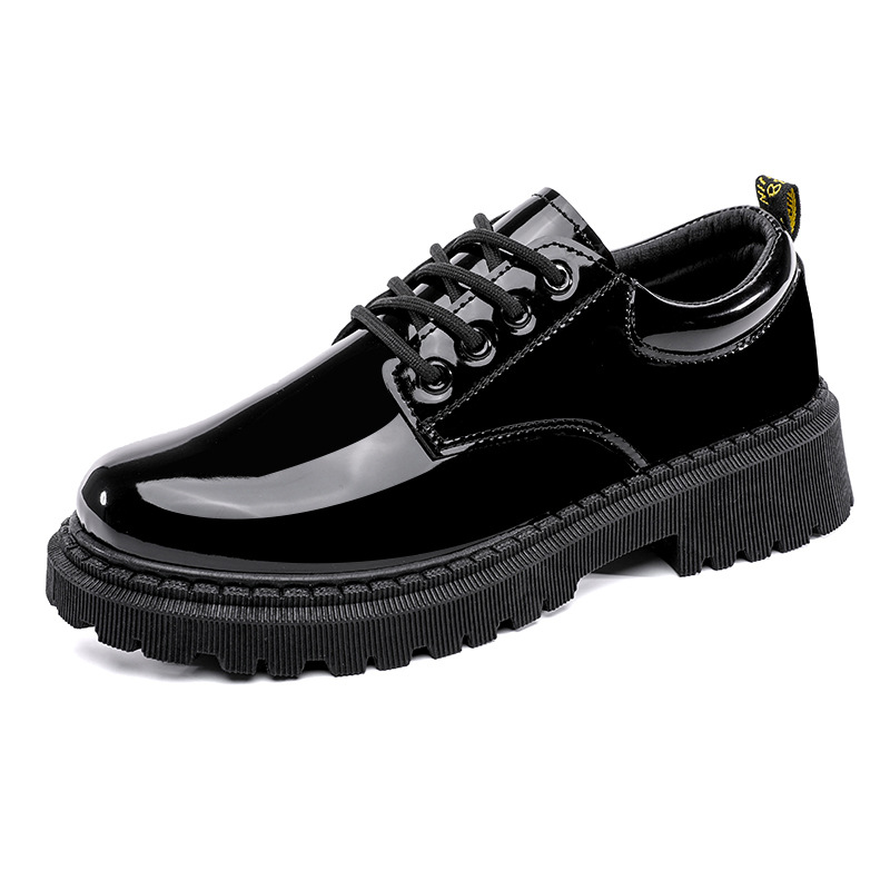 Primavera zapatos de hombre Martin de alto nivel para hombres británicos nuevos vestidos formales de estilo de Hong Kong negocios de boda novio aumento de altura zapatos de cuero negro image 6