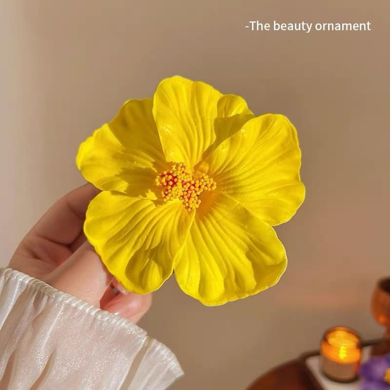 6#Horquilla de frangipani amarillo de unos 10 cm.