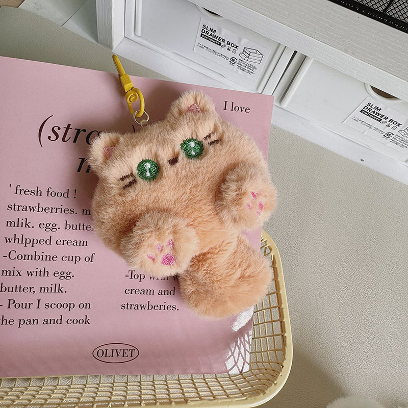 Llavero de gato con cola larga, diseño de dibujos animados, colgante de bolso o mochila, regalo lindo para estudiante o novia