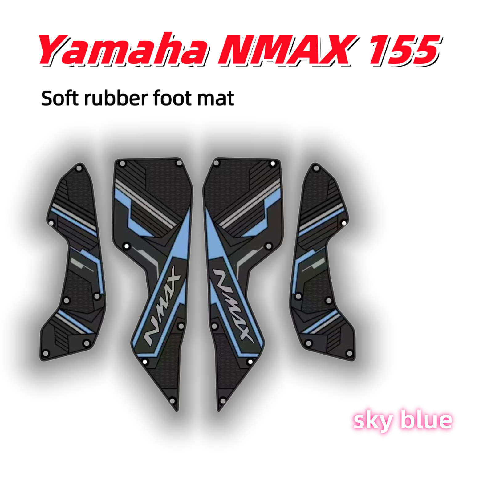 Suitable for Yamahanmax155Tubro Rubber Anti-Slip Foot Pedals and Foot Pads, Cross-Border Factory Wholesale Scooters