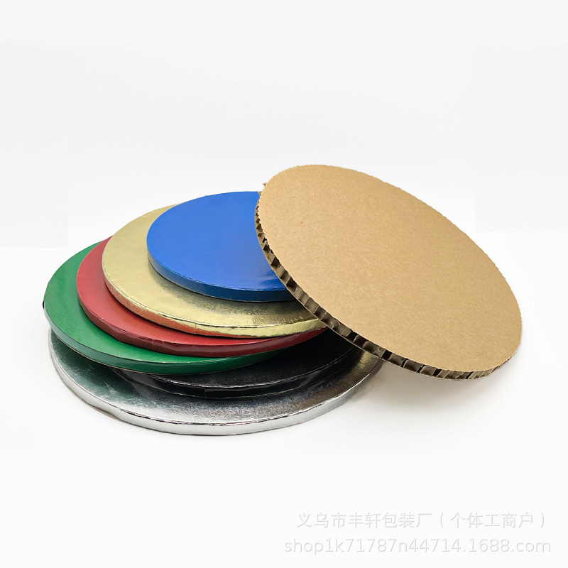 12mm de espesor base de pastel agujero de panal pastel almohadilla de papel corrugado pastel almohadilla redondo chasis de embalaje