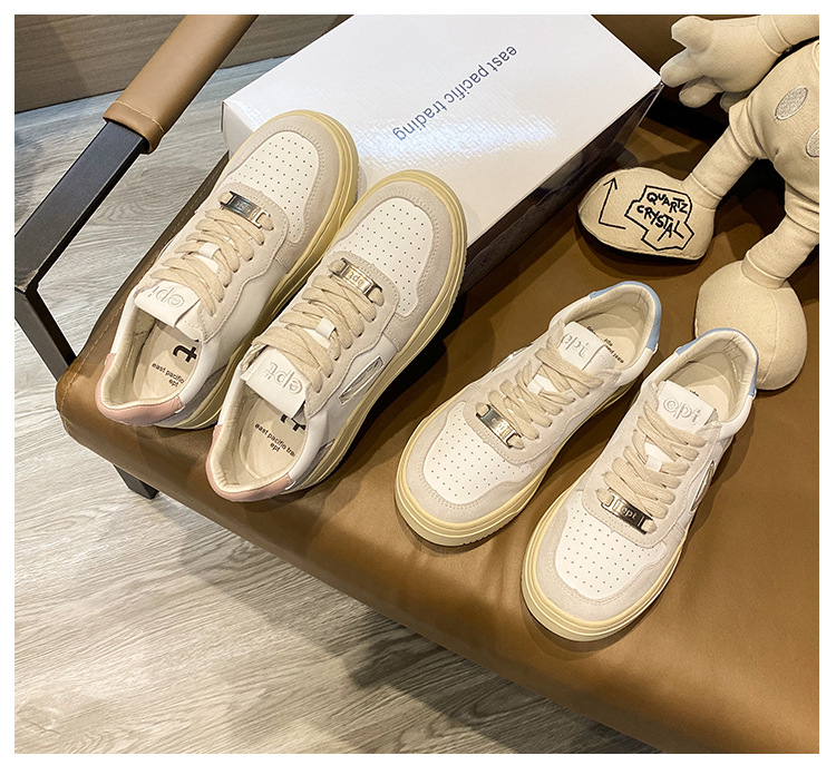 2024 new autumn Korean casual white shoes for women Korean generation niche trendy brand ept sneakers retro lace-up women's shoes_voghion.com