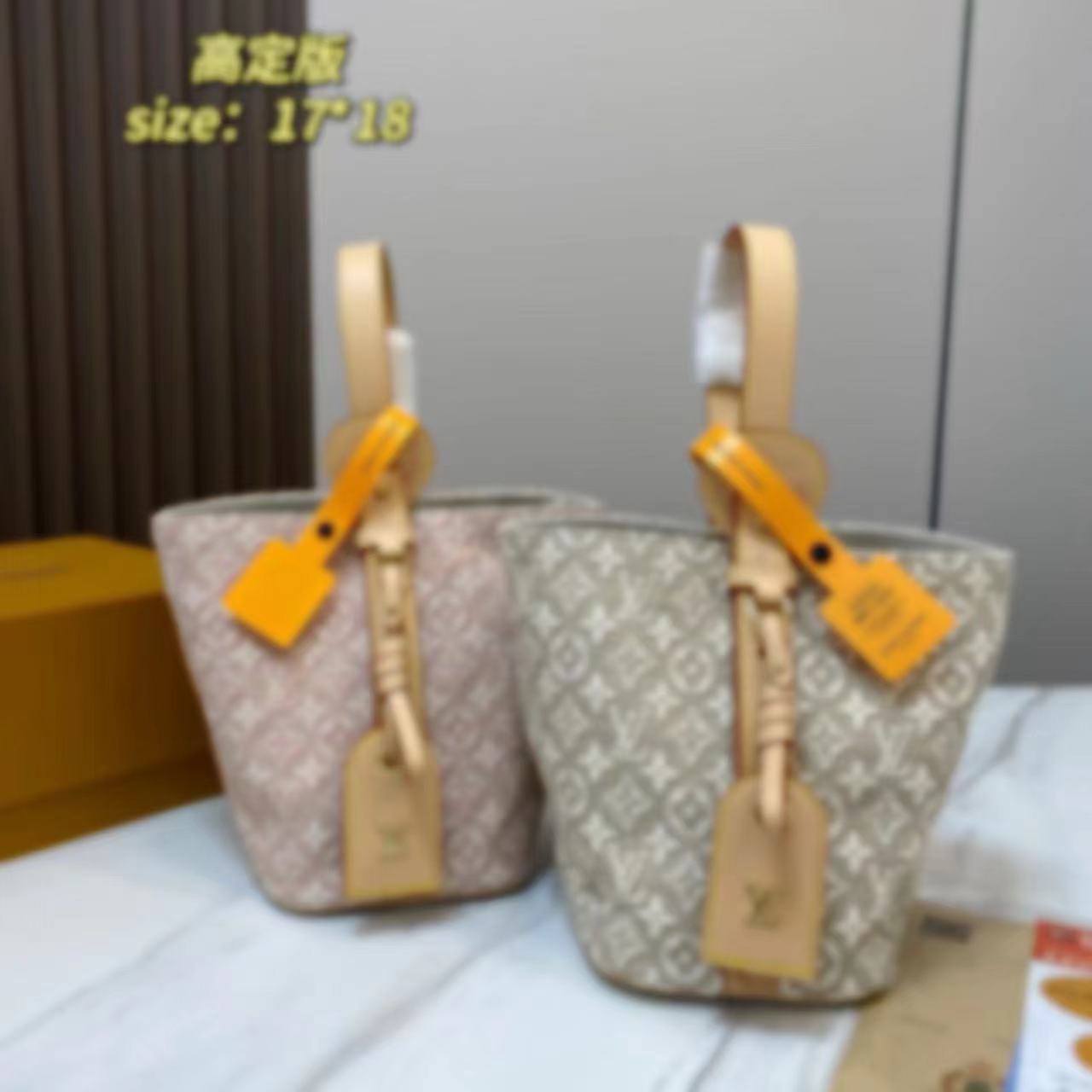 Cross-border wholesale 2025 new bucket bag ALL BB large-capacity fashionable genuine leather shoulder crossbody bag for women, popular on live streaming