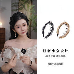 轻盈日常百搭高颅顶发箍百搭双色休闲气质小众高级感时尚压发发卡