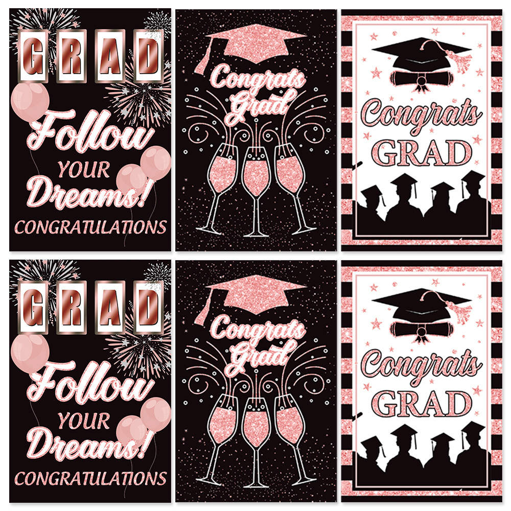 Nueva temporada de graduación fiesta decoración botella de vino pegatinas de la Universidad decoración fiesta vino botella pegatinas adhesivas