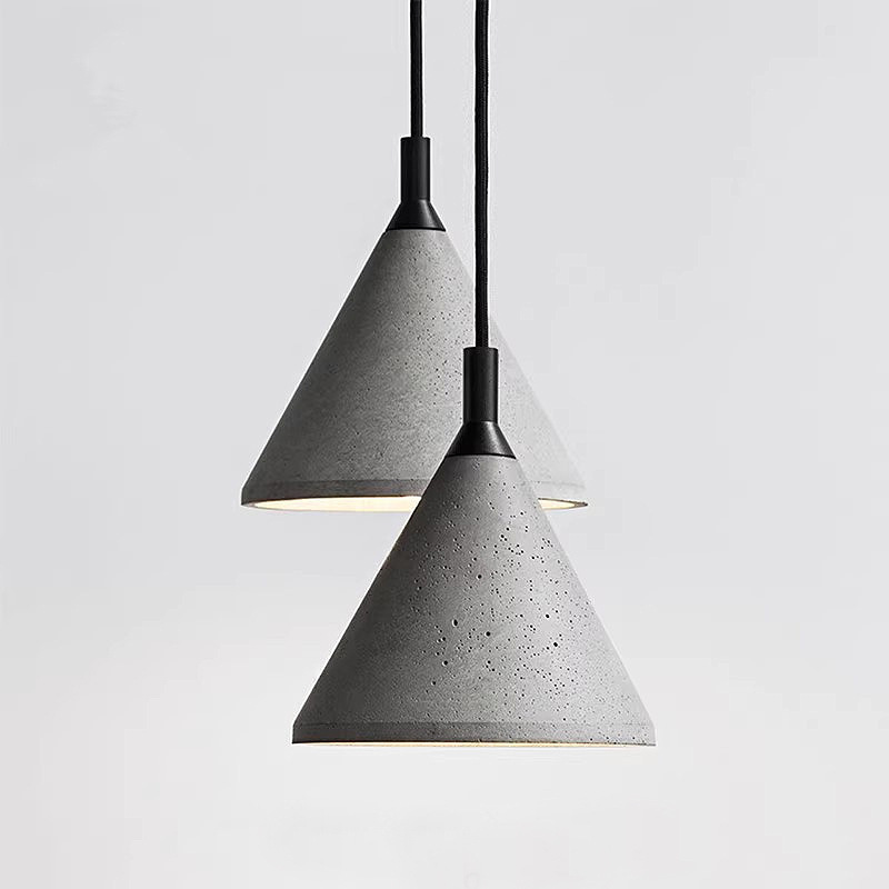 Industrial Style Cement Pendant Light Trendy Decoration for Restaurant Front Desk Exhibition Hall Homestay Concrete Water Mill