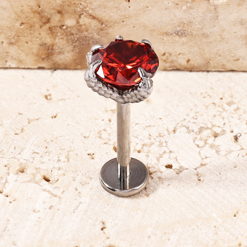 Pointed titanium steel lip stud product view