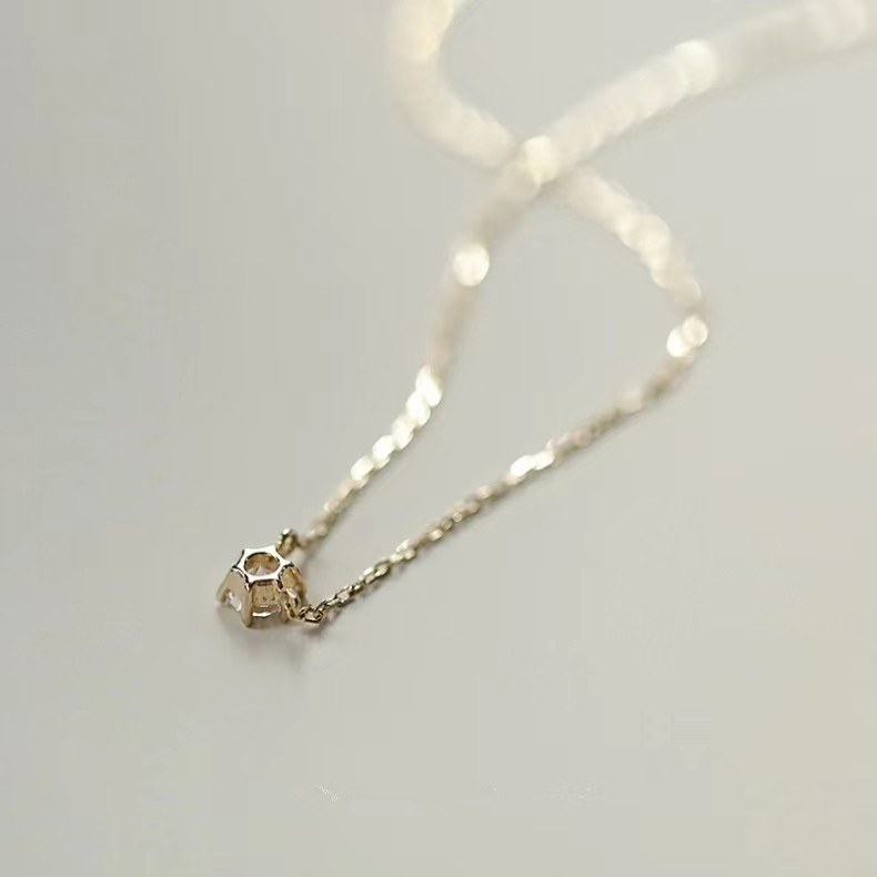 cable chain Chain Type 925 Sterling Silver Cable Chain Geometric Pendant Necklace