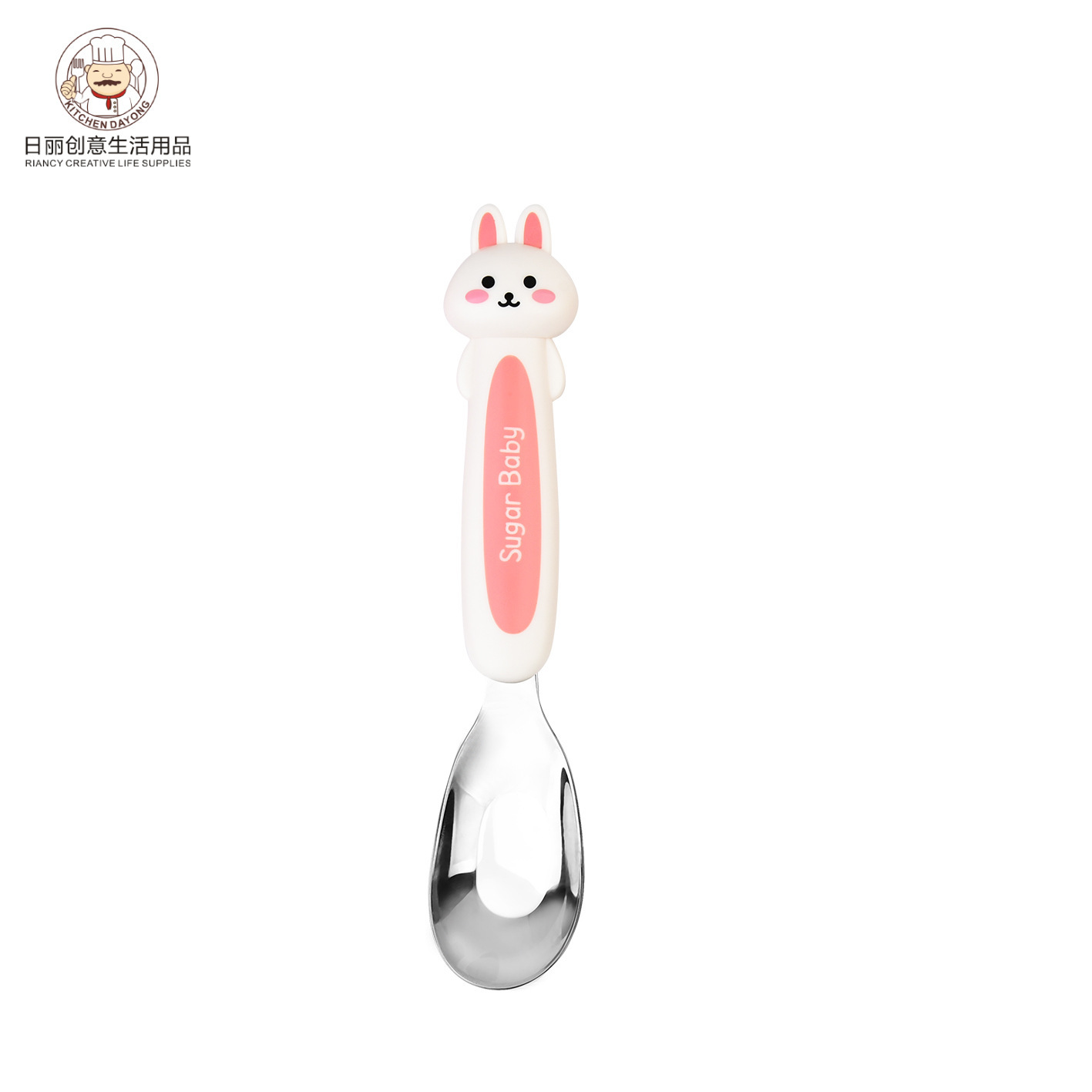 Animal encantador portátil para llevar estudiantes cucharas de comidas dormitorios escolares cucharas de cubierta de cubierta set