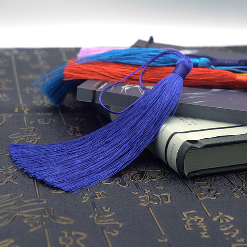 13CM closed polyester ice silk tassel tassel Chinese fan pendant bookmark Hanfu hanging tassel accessories jewelry