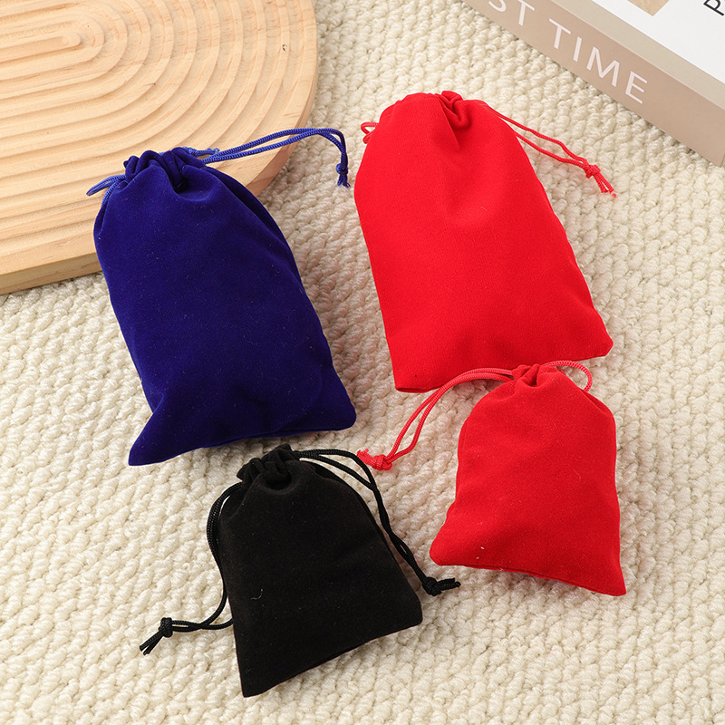 Manufacturer Wholesale Black Velvet Bags, Phone Holder Storage Bags, Gold and Silver Jewelry Drawstring Bags