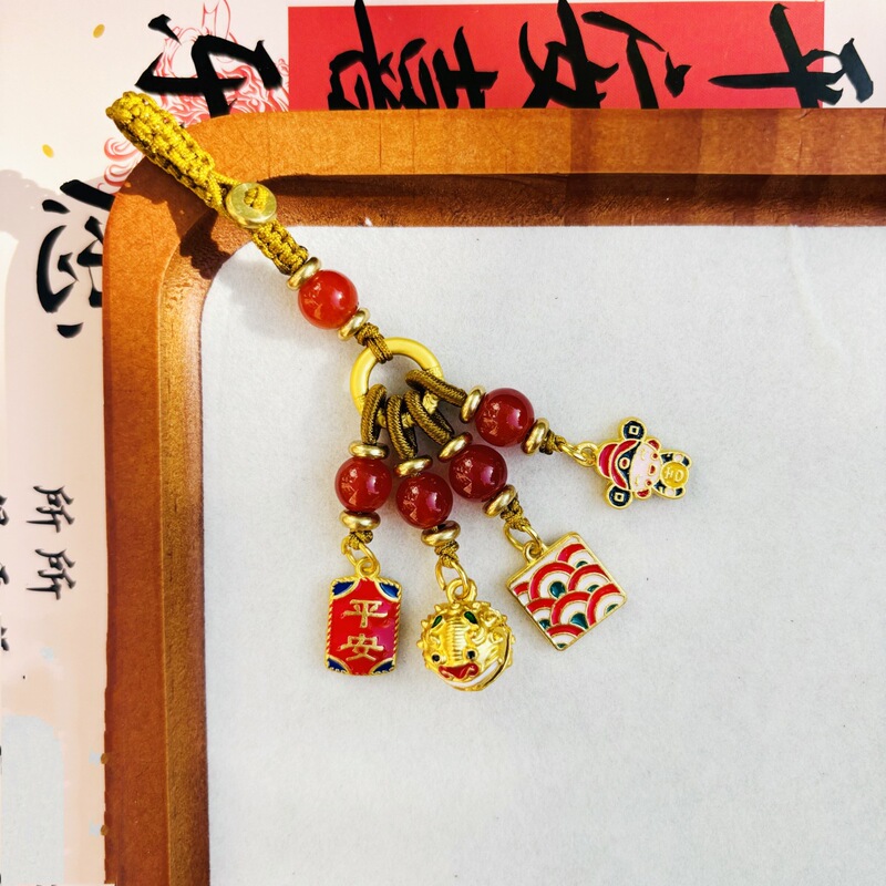 中国風の古代フランスの流行の幸運のキーホルダーペンダント車のキーホルダーペンダント手織り福袋ジュエリー|undefined