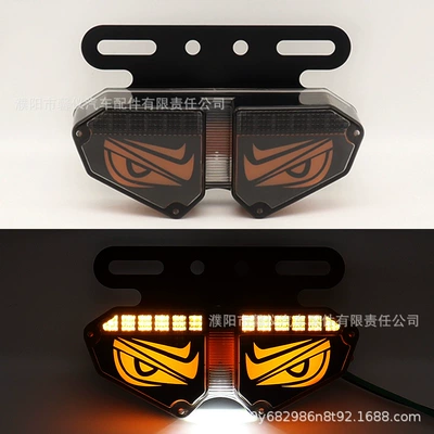 24V Truck Devil Eye Side Light New Angel Eye Waterproof Led Super Bright Lighting with Steering Semi-Trailer Waist Light (Tail light) - lion-eye-triangular-truck-side-light-24v-yellow