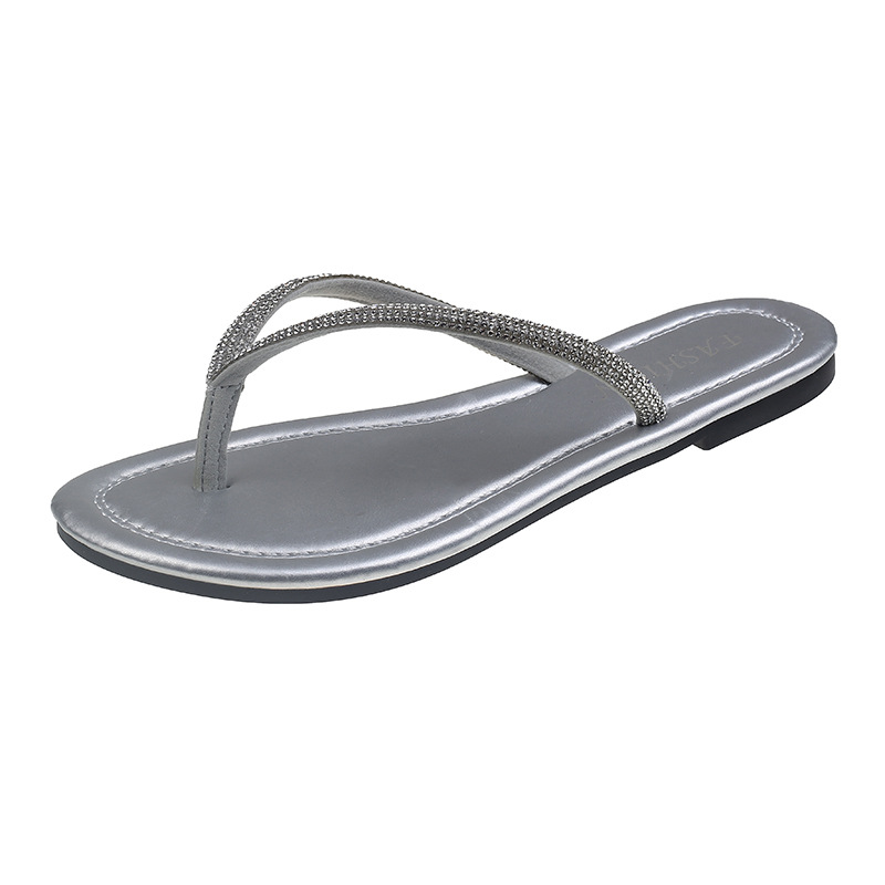 Zapatillas de flip flops para mujeres 2025 verano nuevo estilo de agua talón bajo ropa exterior de moda tamaño 41 - 43 zapatillas