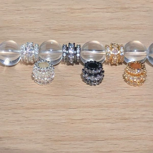 Crystal Accessories 14K Gold-Filled Thick Silver Wheel Spacer Beads Spacer Handmade Bracelet Necklace Beaded Accessories DIY Accessories
