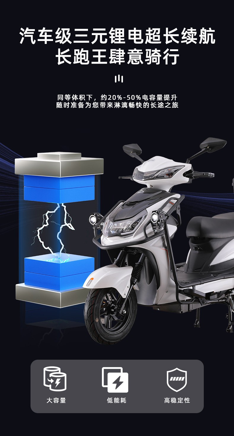 3000W 72V Electric Motorcycle, High Speed