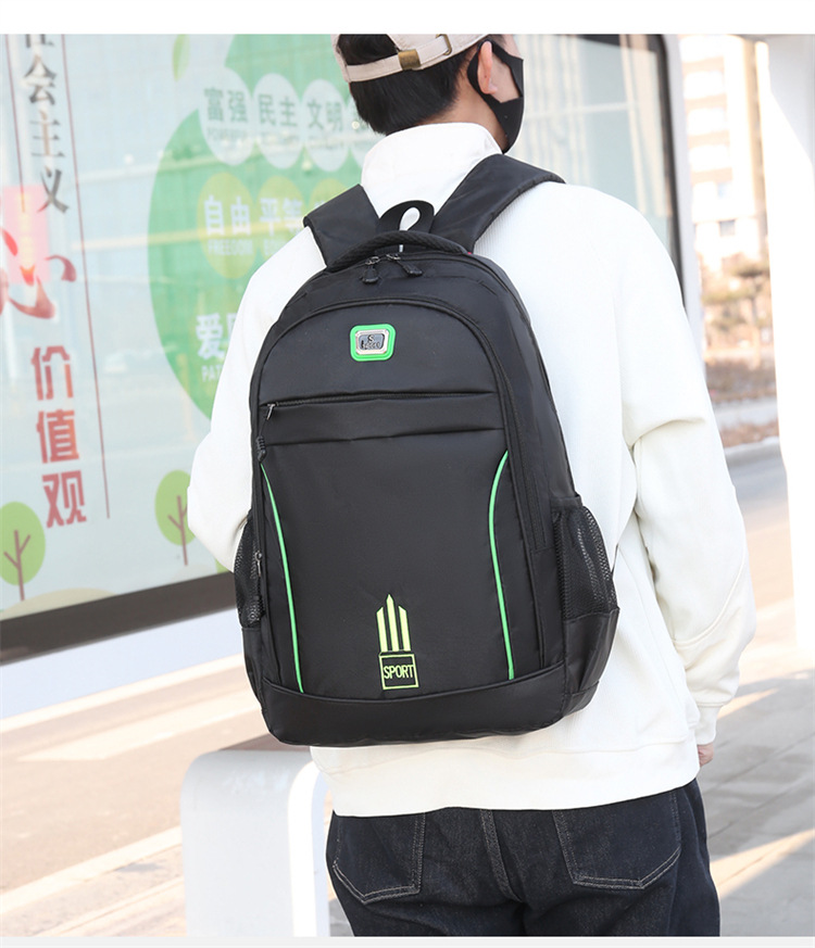 Backpack with large capacity and high-end feel, men's high-end feel, large capacity USB charging computer bag, student schoolbag undefined