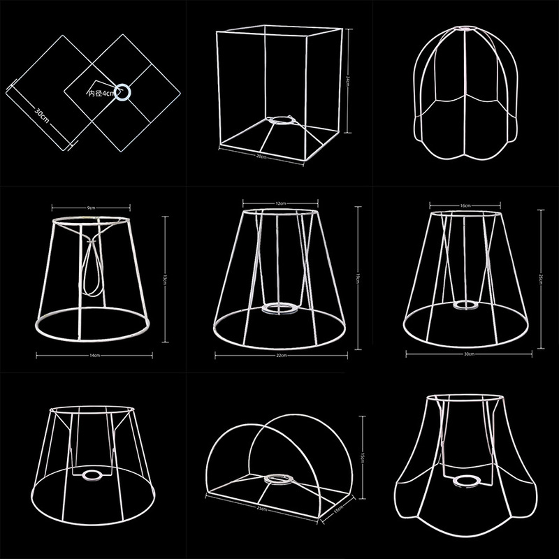 Wholesale Desk Lamp Chandelier Iron Frame Lampshade Shell Universal Lamp Stand Woven Lamp Accessories Iron Frame E27 Screw Socket