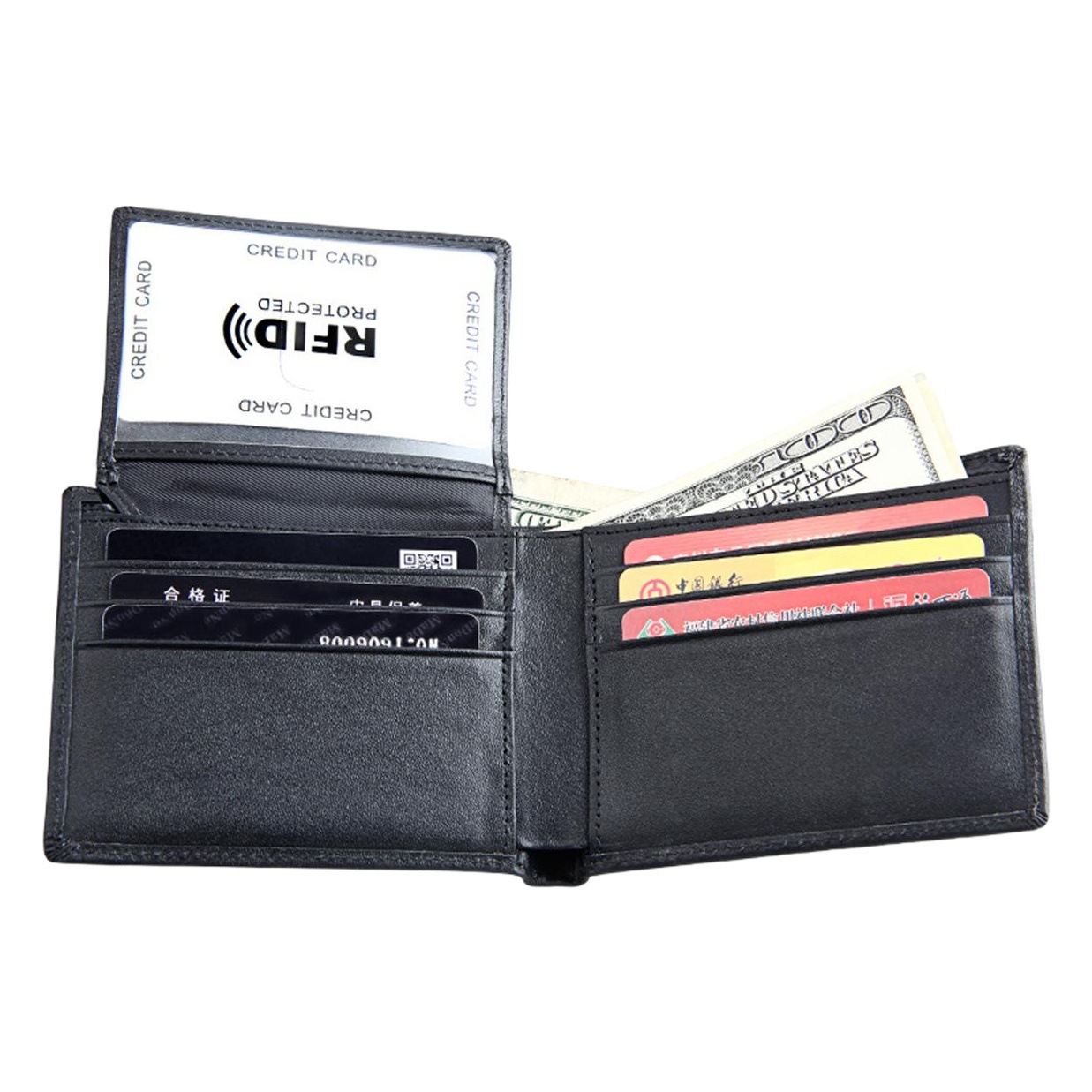 La cartera de los hombres de la venta caliente del Amazonas corta la cartera de los hombres antirrobo del cepillo