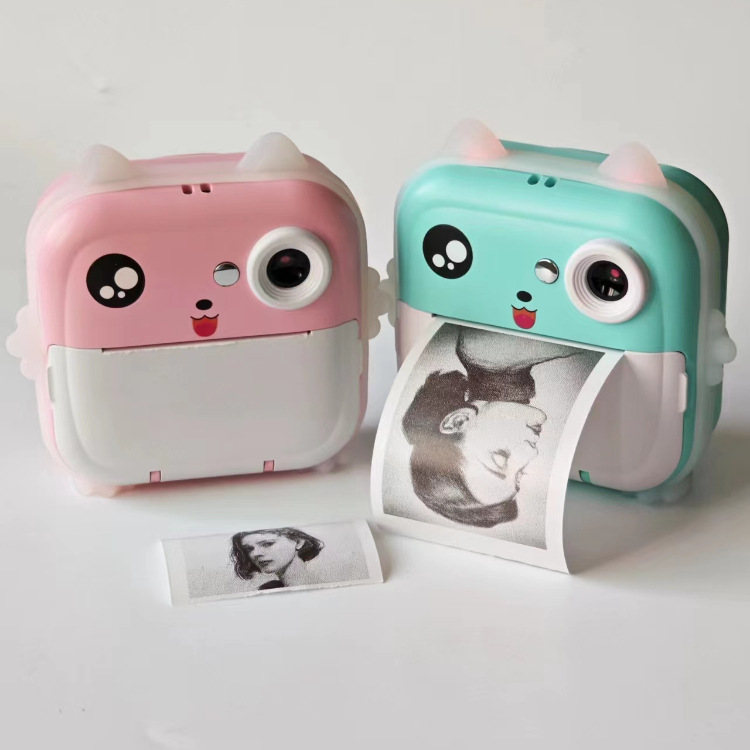 # Cámara instantánea para niños Q5, nuevo modelo, con impresión térmica, diseño de dibujos animados, cámara digital frontal y trasera.