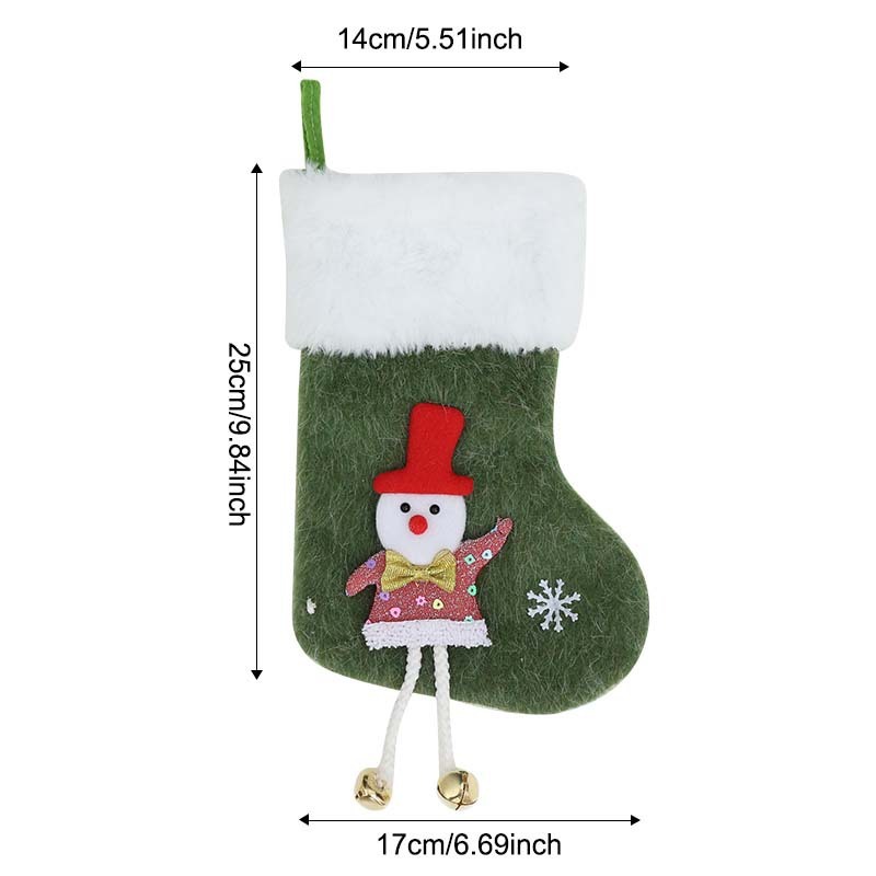 新しいクリスマスソックスクリスマス装飾用品クリスマスツリー装飾ペンダントサンタクロースギフトバッグ小さな靴下|undefined