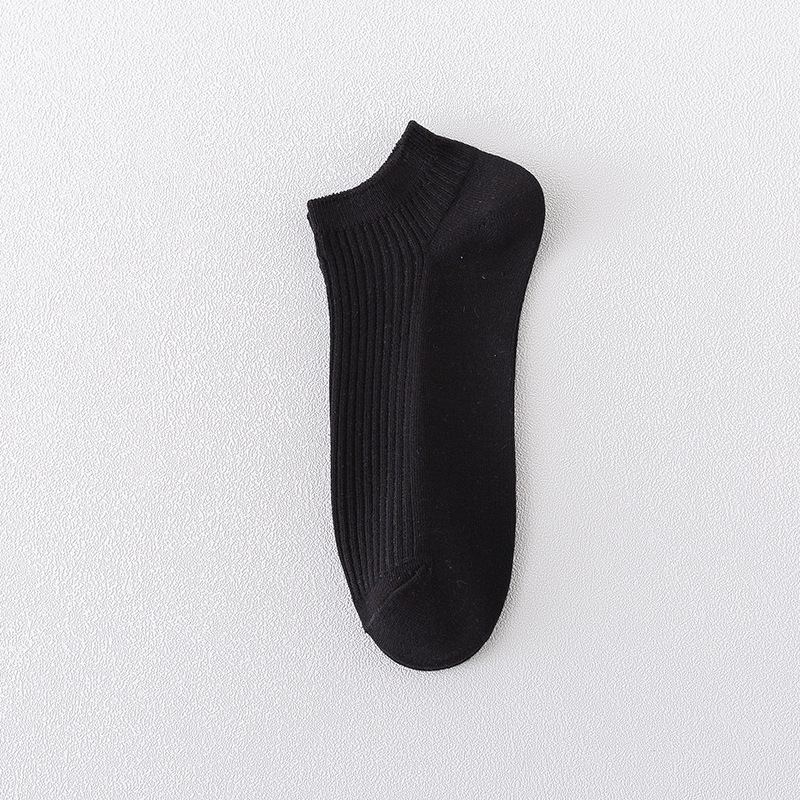 Calcetines cortos para hombres de verano antiolor sudor calcetines de algodón sólido para hombres de verano delgado comercial de doble aguja invisible calcetines de barco para hombres