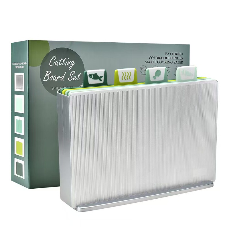 Amazon Categorized Cutting Board 4-Piece Set for Home Use, Baby Food Supplement, Antibacterial, Thickened, Multifunctional Fruit Cutting Board
