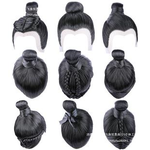 Wig men's antique Hanfu TV drama filming TV drama wig crew full wig mechanism full head cover performance