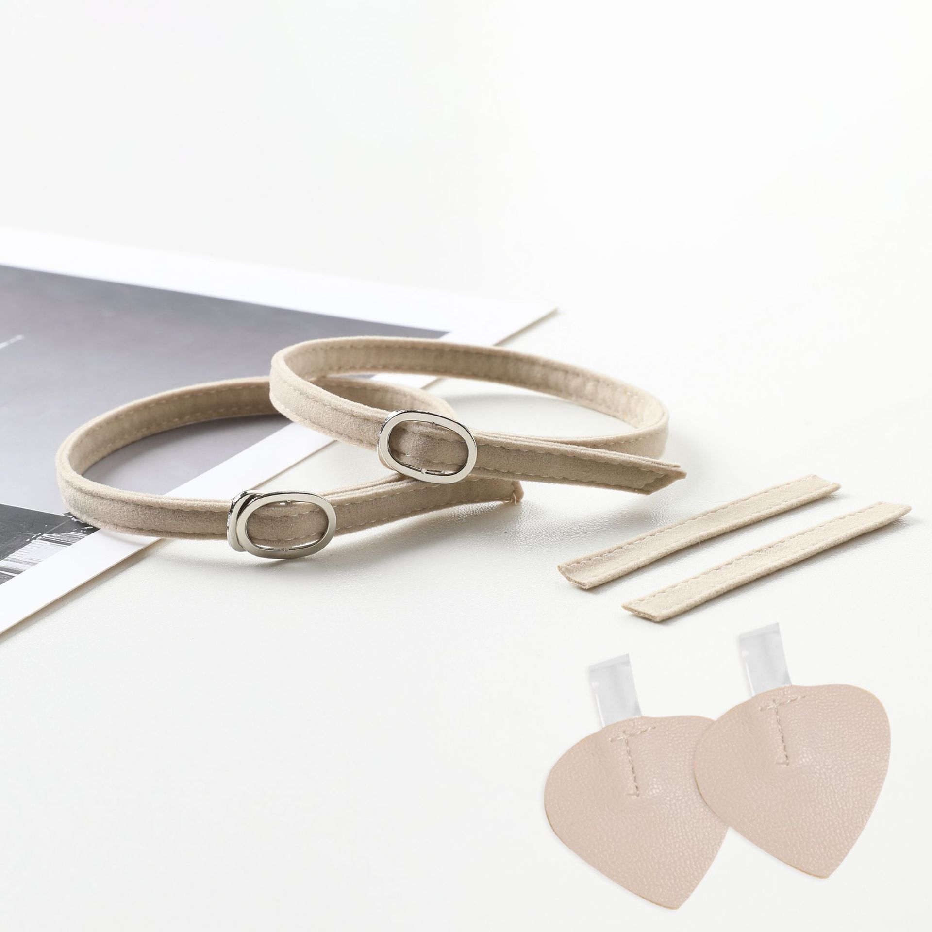 Venta al por mayor parche sin costuras con cordones anti-caída tacón alto invisible con cordones perezosos sin tacón transparentes zapatos de una sola capa anti-caída zapatos de terciopelo