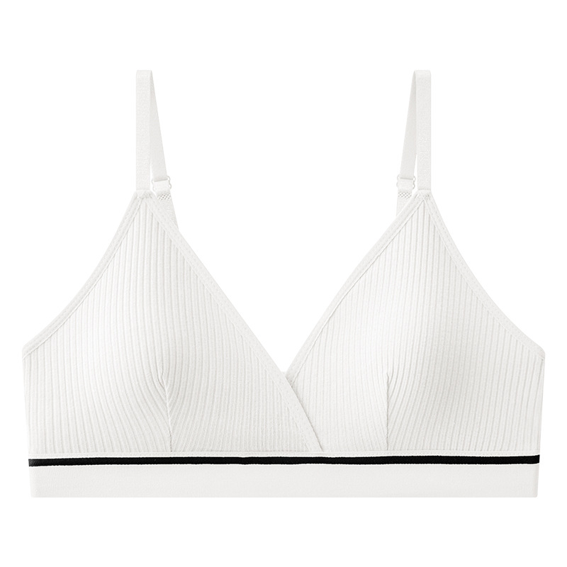 Transfronterizos de viento hilo algodón ropa interior deportiva suave piel de mujer bra interior de verano delgado bra de mujer