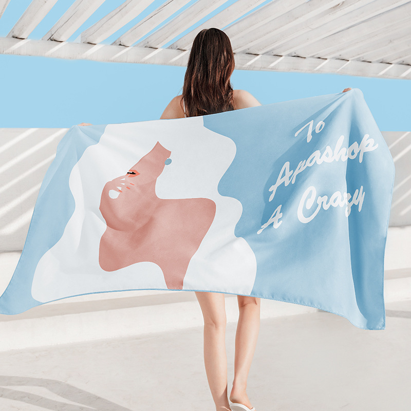 Quick-Drying Bath Towel, Internet Celebrity Beach Towel, Microfiber Swimming Towel, Hot Spring Bathrobe, Beach Towel