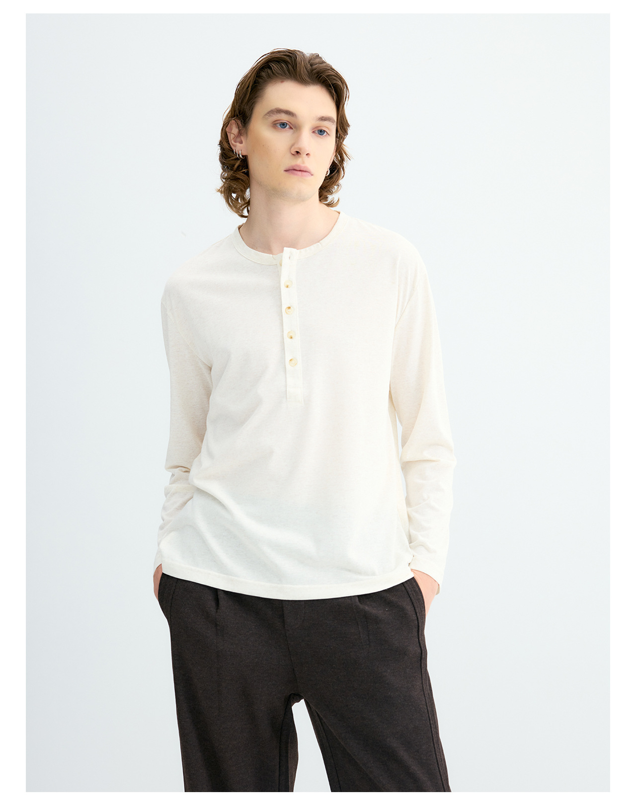 UNF 250g Henry Neck Long-Sleeve Tee