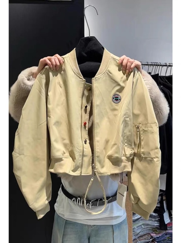 原版开春2025超火减龄独特小香风休闲百搭黑色棒球服外套女小个子|undefined