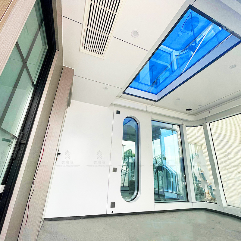 Sitio de construcción Casa de montaje de oficinas de alta gama paisaje integrado edificio espacio móvil cápsula B & B fábrica