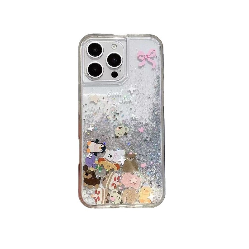 動物モチーフの流砂ケース、Apple 16 Pro Max、iPhone 15/14、13対応、指紋防止保護ケース|undefined