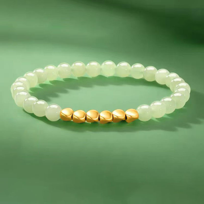 6 트위스트 비즈와 들옥 팔찌