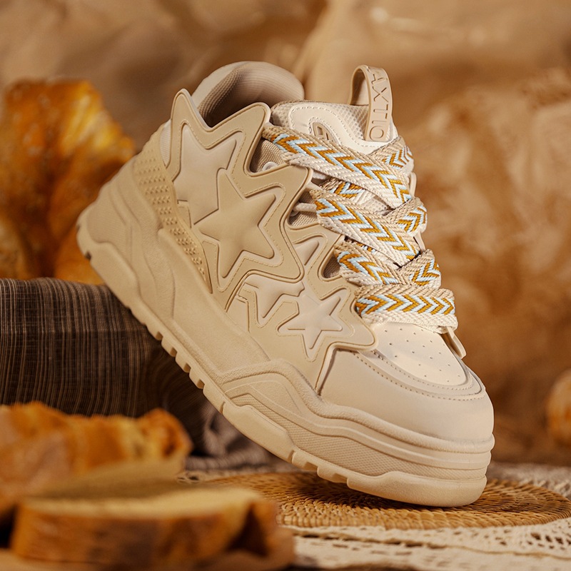 Zapatos de pan de crema de otoño de alta calle nuevos zapatos de pareja de tendencia Zhongguo tide star, zapatos de skate para hombres
